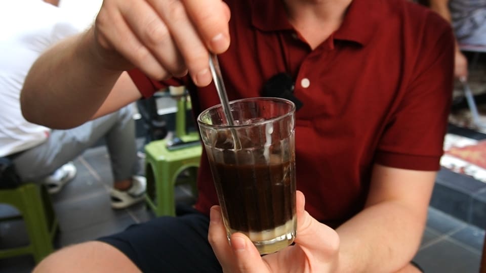 Coffee in vietnam with ice and milk